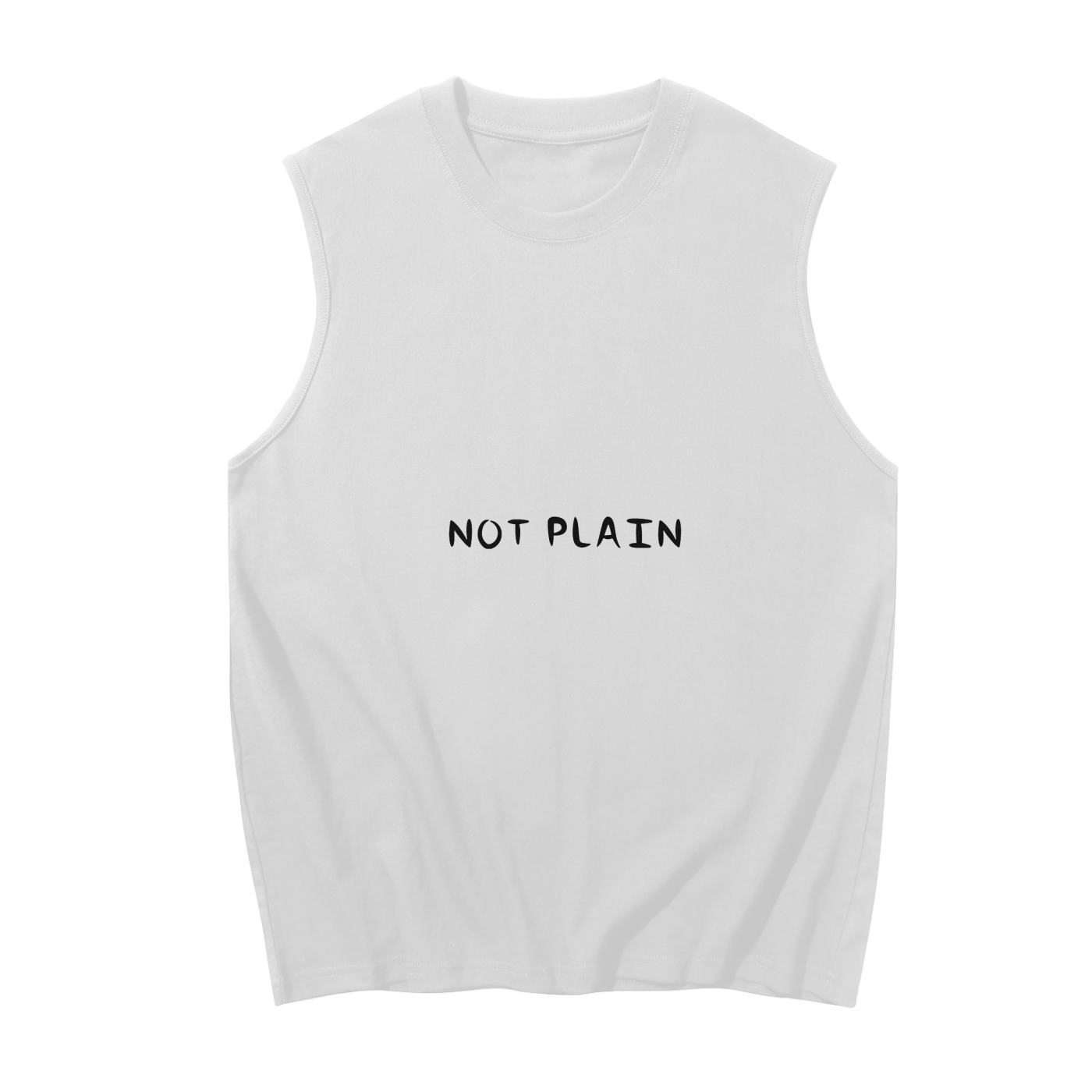 NOT PLAIN JUST WHITE Sleeveless Tank Top