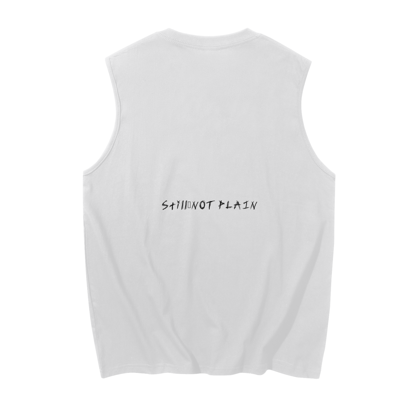 NOT PLAIN JUST WHITE Sleeveless Tank Top