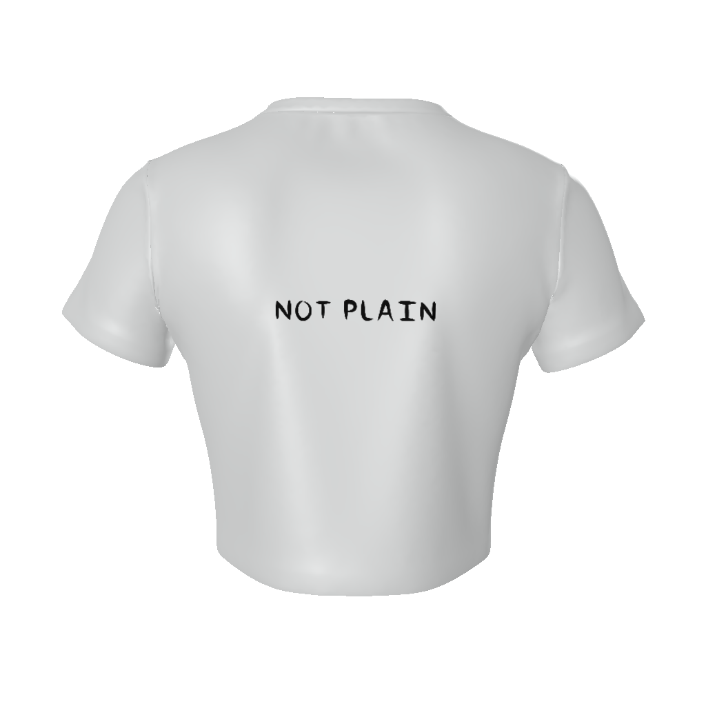 WHOS BASIC? NOT PLAIN Women's Fitted Crop Tee