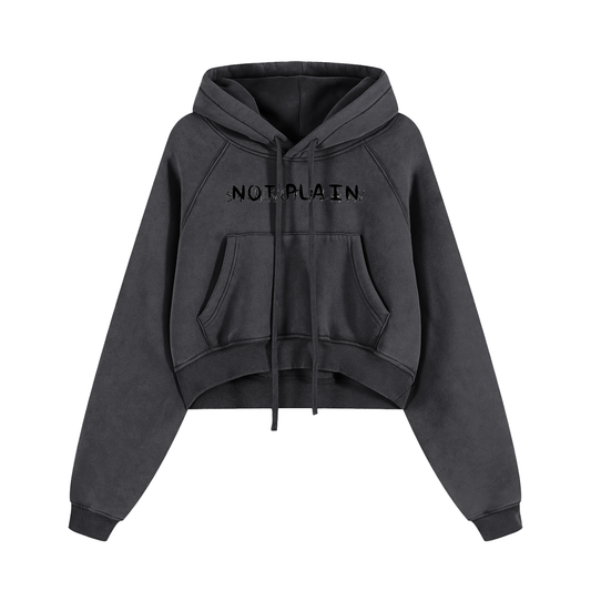 NOT PLAIN Cropped Hoodie