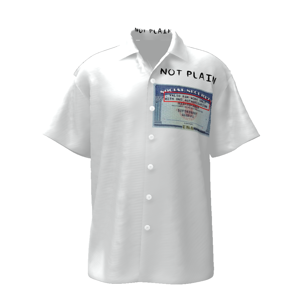 NOT PLAIN SS CARD BUTTON UP