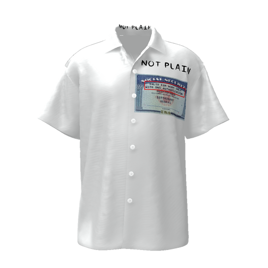 NOT PLAIN SS CARD BUTTON UP