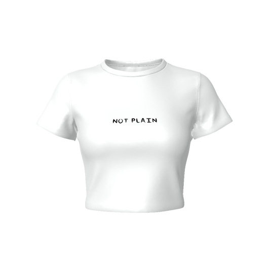 NOT PLAIN Print Women's Fitted Crop Tee