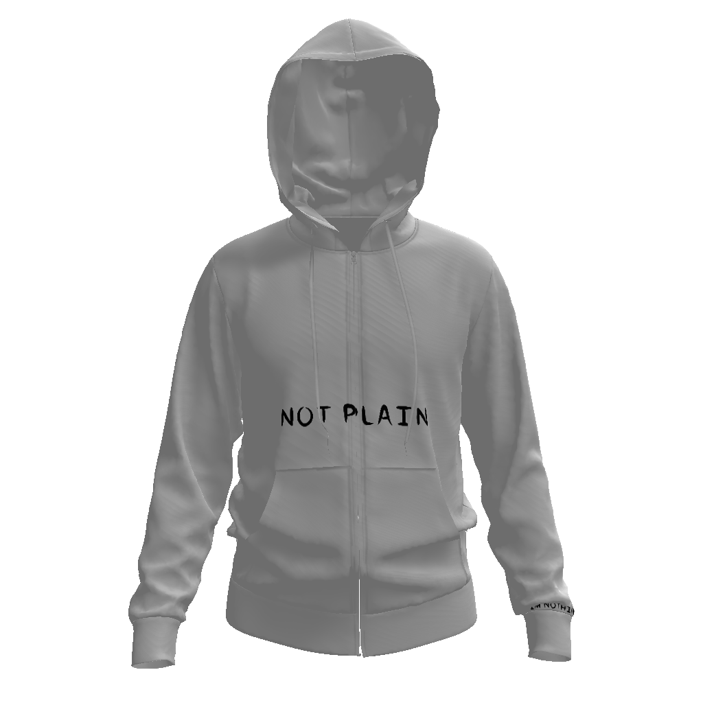 NOT PLAIN GREY Men's Zip Hoodie