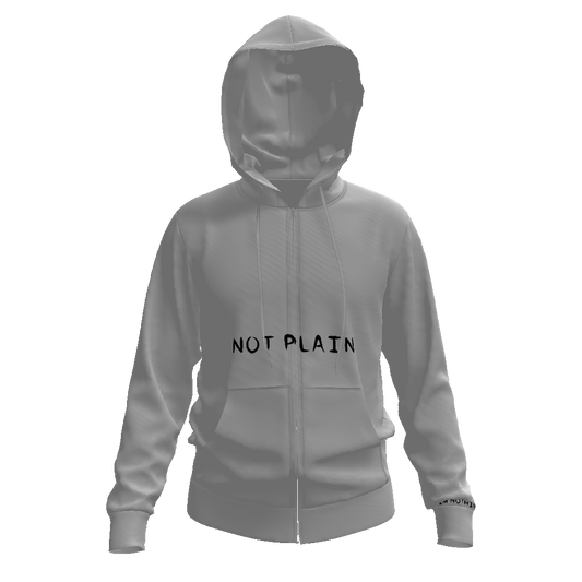 NOT PLAIN GREY Men's Zip Hoodie